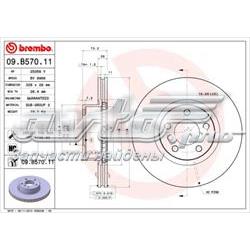 09B57011 Brembo Tarcza hamulcowa przednia