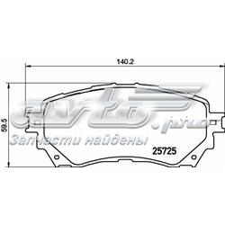 P49048 Brembo klocki hamulcowe przednie tarczowe