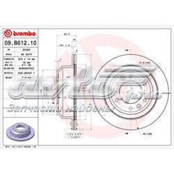 Tarcza hamulcowa tylna Brembo 09B61210