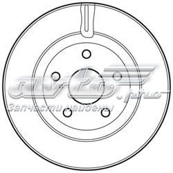 562621JC Jurid/Bendix tarcza hamulcowa przednia