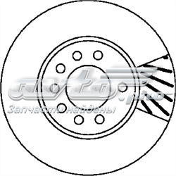 562070JC Jurid/Bendix tarcza hamulcowa przednia