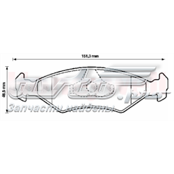 Klocki hamulcowe przednie tarczowe 5023994 Ford