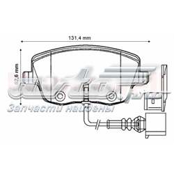 573127J Jurid/Bendix klocki hamulcowe przednie tarczowe