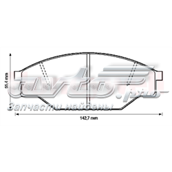 Klocki hamulcowe przednie tarczowe 0449135200 Toyota