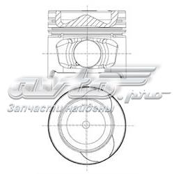 87-123400-40 Nural tłok, komplet do jednego cylindru, std