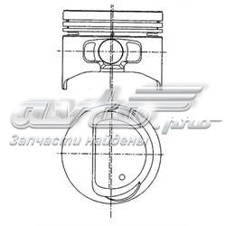 Tłok, komplet na 1 cylinder, 2. naprawa (+0,50) 8743680600 Nural