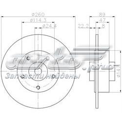 Tarcza hamulcowa tylna 6110948 Metzger