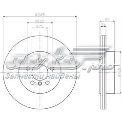 18206 ABS Tarcza hamulcowa tylna