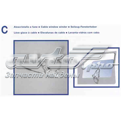 1689036480 Peugeot/Citroen Mechanizm podnoszenia szyby drzwi przednich prawych