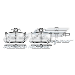 Okładziny (klocki) do hamulców tarczowych tylne Acura MDX I SUV (YD1) (2001 - 2006) cena, od 37,93 USD