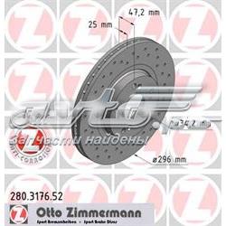 Tarcza hamulcowa przednia Zimmermann 280317652 cena, od 61,06 USD