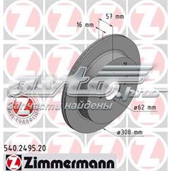 Tarcza hamulcowa tylna Zimmermann 540249520 cena, od 54,44 USD