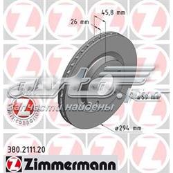 380211120 Zimmermann Tarcza hamulcowa przednia