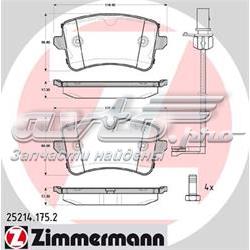 252141752 Zimmermann okładziny (klocki do hamulców tarczowych tylne)