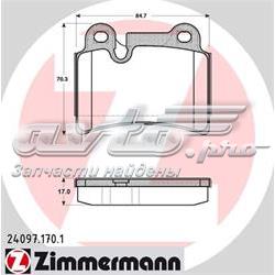 240971701 Zimmermann okładziny (klocki do hamulców tarczowych tylne)
