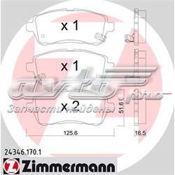 243461701 Zimmermann Klocki hamulcowe przednie tarczowe