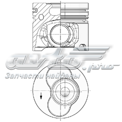 Tłok, komplet do jednego cylindru, STD Volkswagen Touareg I SUV (7LA, 7L6, 7L7) (2002 - 2010) cena, od 127,70 USD