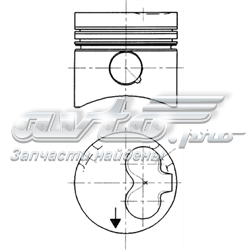 Tłok, komplet do jednego cylindru, STD 90732600 Kolbenschmidt