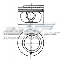 93876600 Kolbenschmidt tłok, komplet do jednego cylindru, std