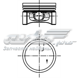 Tłok, komplet do jednego cylindru, STD Renault Twingo 1 C06