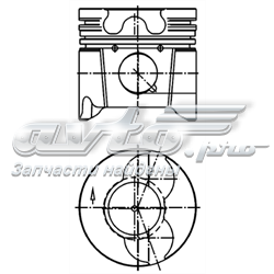 Tłok, komplet do jednego cylindru, STD Citroen C5 1 DE