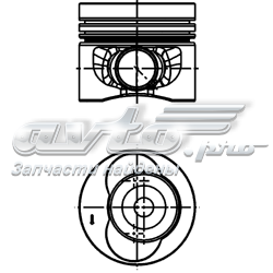 Tłok, komplet na 1 cylinder, 2. naprawa (+0,50) Volkswagen Crafter 2E, 2EA, 2EB, 2ED, 2EH, 2EX