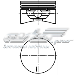 Tłok, komplet na 1 cylinder, 2. naprawa (+0,50) Opel Zafira F75