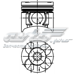 40392620 Kolbenschmidt Tłok, komplet na 1 cylinder, 2. naprawa (+0,50)