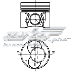 40421620 Kolbenschmidt tłok, komplet na 1 cylinder, 2. naprawa (+0,50)