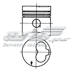 Tłok, komplet na 1 cylinder, 2. naprawa (+0,50) Volkswagen LT