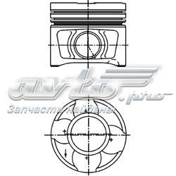 40356620 Kolbenschmidt tłok, komplet na 1 cylinder, 2. naprawa (+0,50)