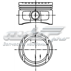 99562600 Kolbenschmidt tłok, komplet do jednego cylindru, std