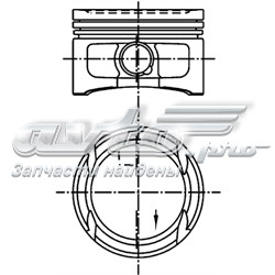 7150775000 NE/NPR Tłok, komplet na 1 cylinder, 2. naprawa (+0,50)