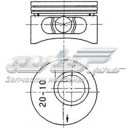 90245610 Kolbenschmidt tłok, komplet na 1 cylinder, 2. naprawa (+0,50)