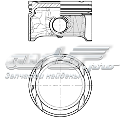 Tłok, komplet na 1 cylinder, 2. naprawa (+0,50) Seat Ibiza IV ST (6J8, 6P8)