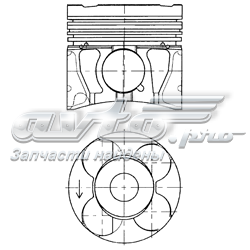 41071620 Kolbenschmidt Tłok, komplet na 1 cylinder, 2. naprawa (+0,50)
