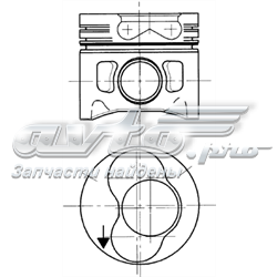 Tłok, komplet na 1 cylinder, 2. naprawa (+0,50) Ford Galaxy WGR