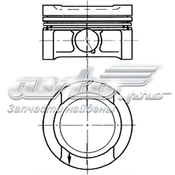 94503700 Kolbenschmidt tłok, komplet do jednego cylindru, std
