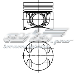 Tłok, komplet do jednego cylindru, STD Renault (RVI) 7701477817 cena, od 111,95 USD