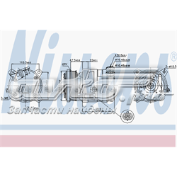 Sprężarka klimatyzacji 89257 Nissens