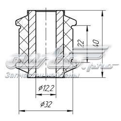 Silentblock amortyzatora tylnego do Renault Kangoo FC0, FC1