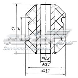 Silentblock przedniego wahacza dolnego 83BB5A638AA Ford