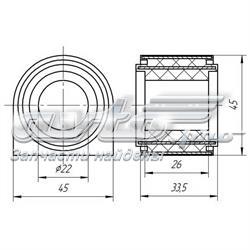 Do koszyka B10001 Borsehung Tuleja stabilizatora przedniego