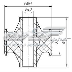 Silentblock przedniego wahacza dolnego Metgum 1405A cena, od 10,28 USD