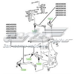Do koszyka Silentblock przedniego wahacza dolnego Lexus LS 460/460L USF4
