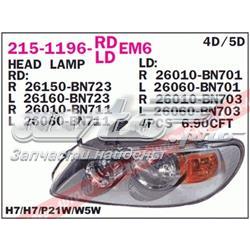 Reflektor lewy 26060BN66A Nissan/Infiniti