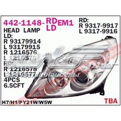 Reflektor lewy 1216681 General Motors