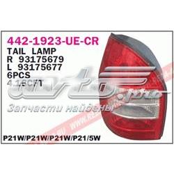Lampa zespolona tylna lewa 93175677 General Motors
