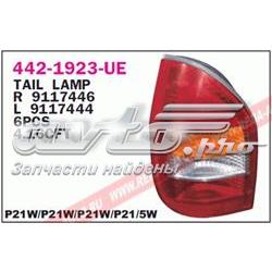 Lampa zespolona tylna prawa 09117446 Opel