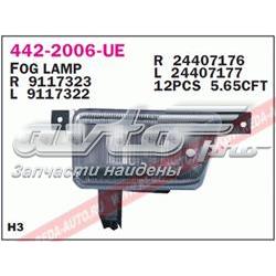 Lampa przeciwmgielna lewa 6710010 Opel